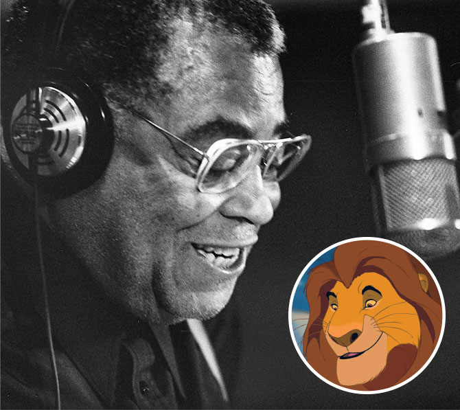 Enlargeable photo of James Earl Jones and Mufasa