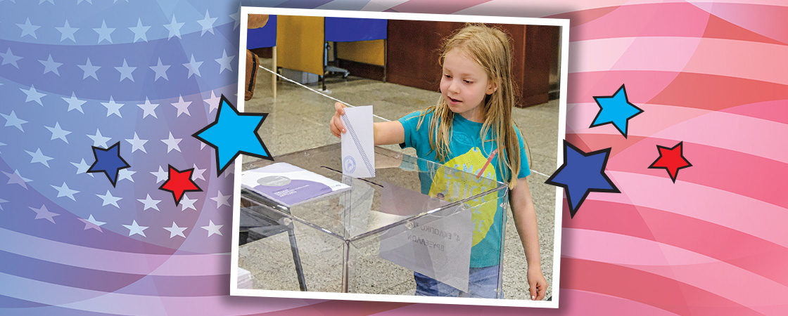 Image of student voting